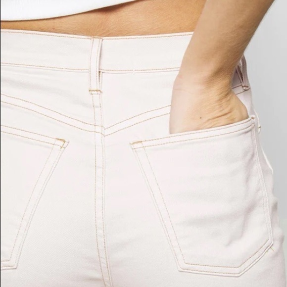 3x1 • Claudia jeans slim cropped high waist straight leg Pale Stone beige ecru - Picture 12 of 15